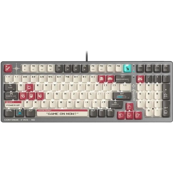 Клавиатура проводная A4Tech Bloody S98 Pixels Red USB, проводная, серый/бежевый